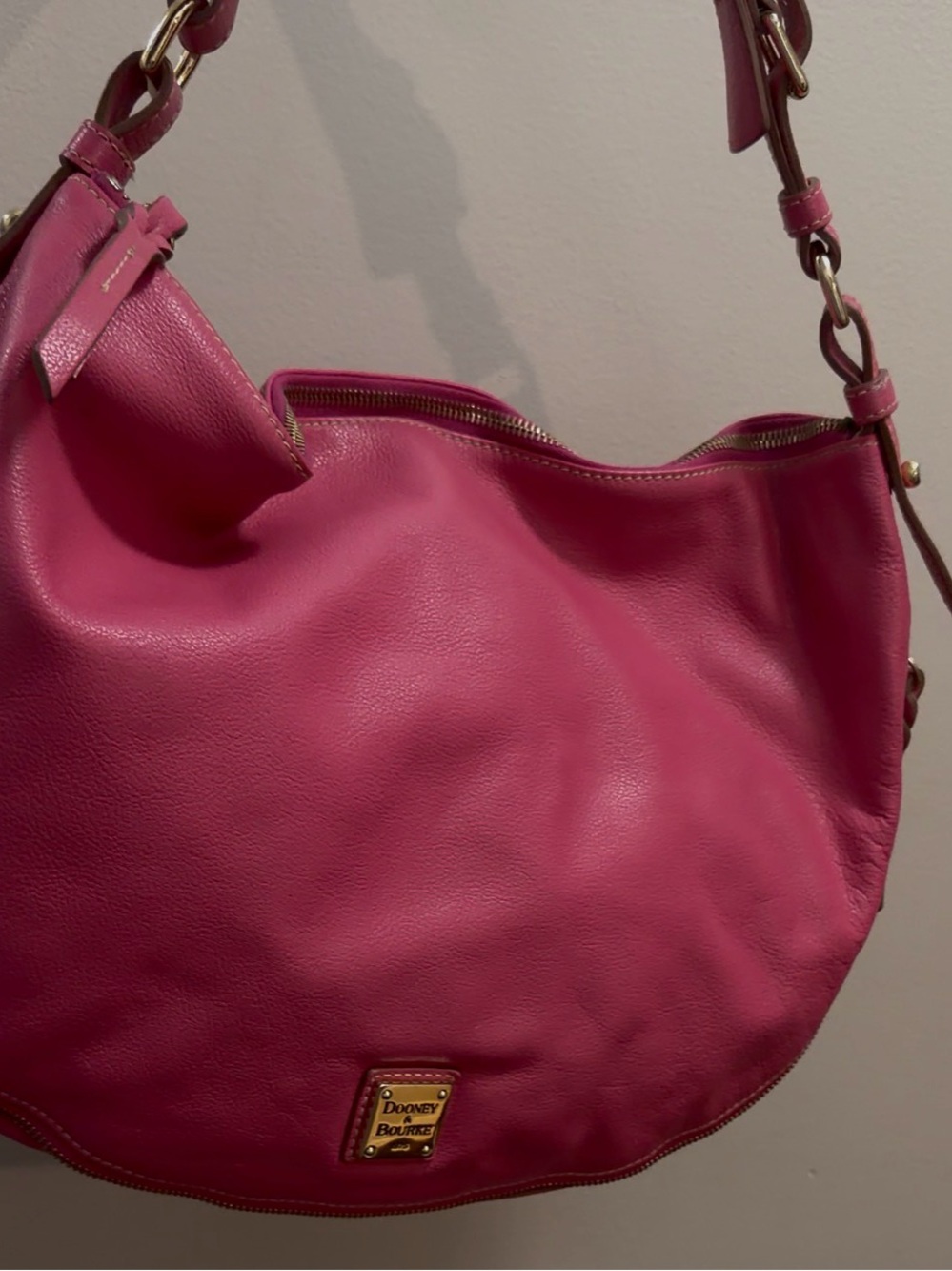 Dooney & Bourke Hot Pink Leather Hobo
